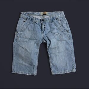 Y2K Realist denim Bermuda shorts size W30
